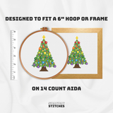 Gay Pride Christmas Tree Cross Stitch Pattern