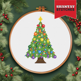 Gay Pride Christmas Tree Cross Stitch Pattern