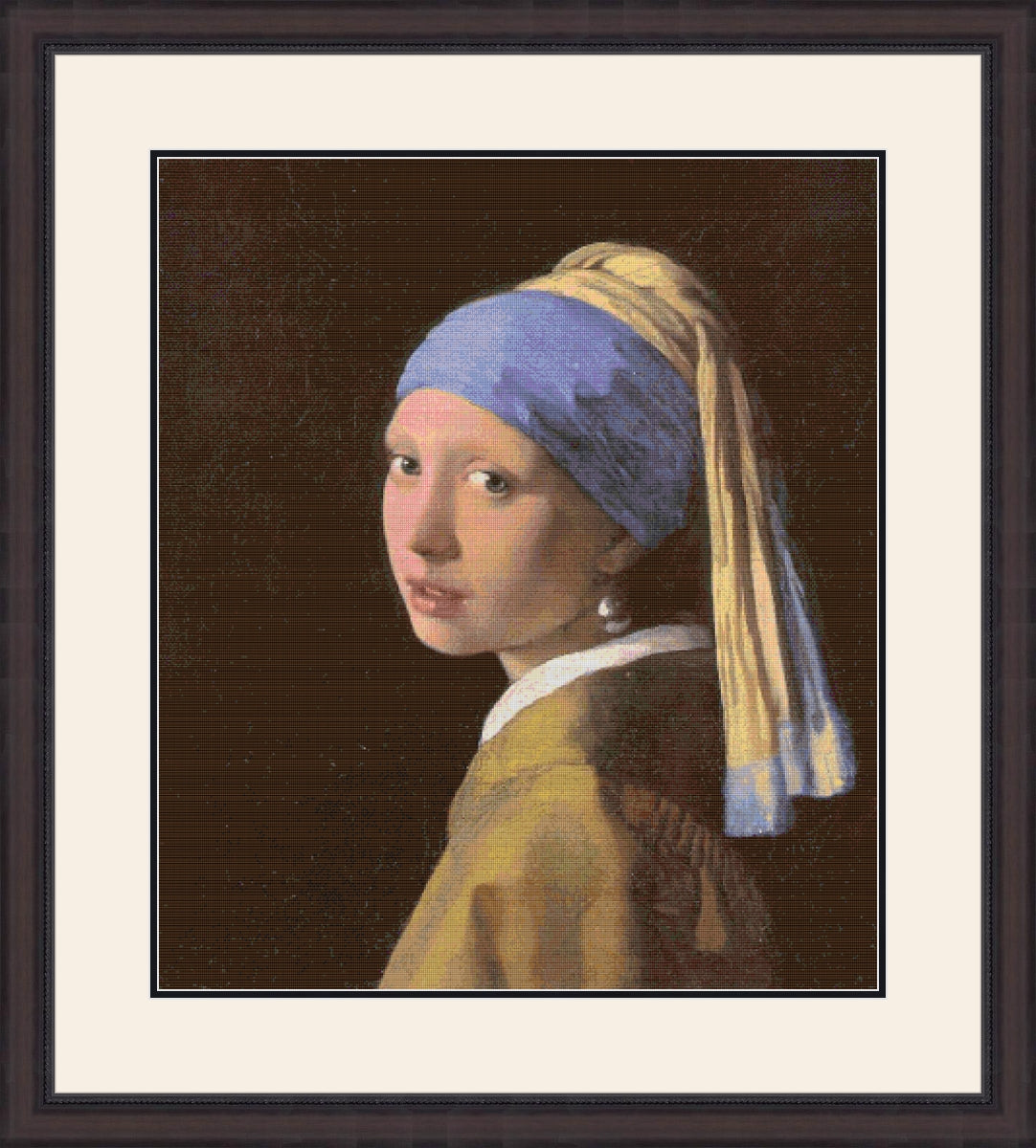 Girl with a Pearl Earring - Vermeer Cross Stitch Pattern