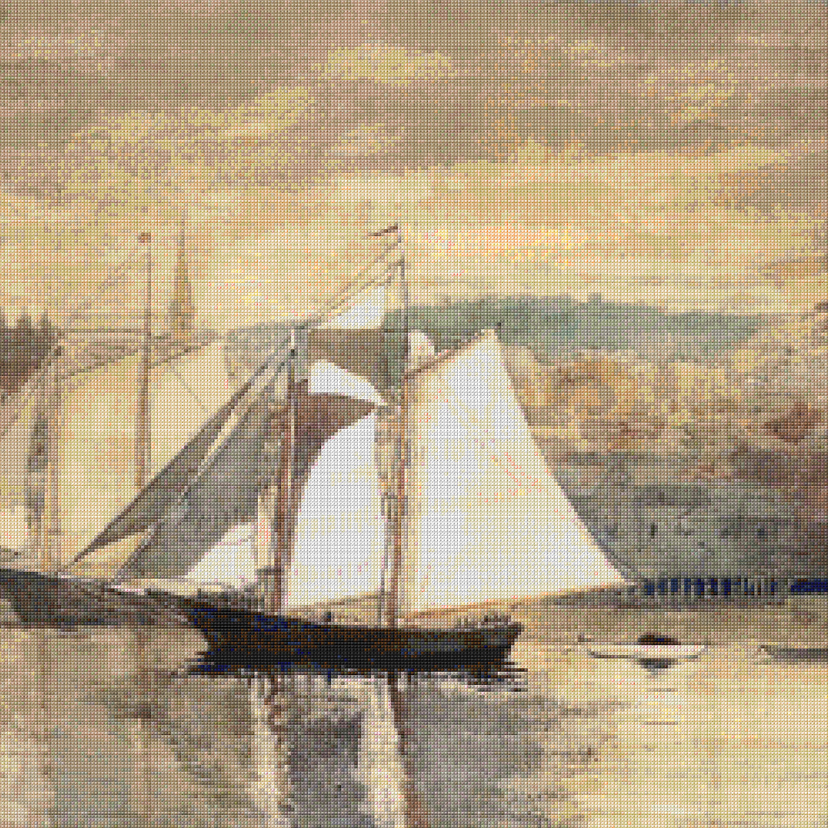 Gloucester Schooners and Sloop Cross Stitch Pattern – Craft Hatchery