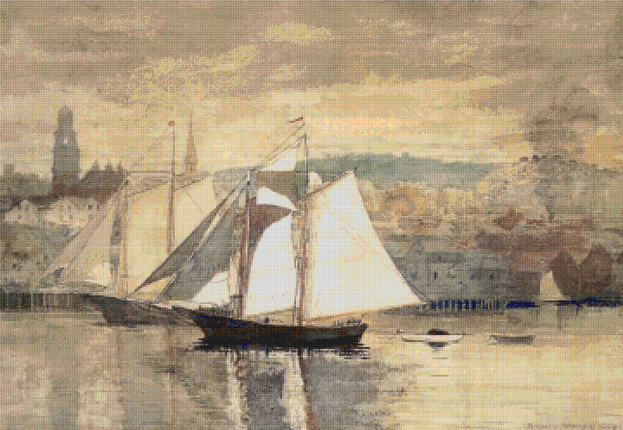 Gloucester Schooners and Sloop Cross Stitch Pattern