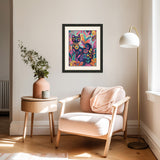 Hippie Floral Cat – Colorful Boho Cross Stitch Pattern