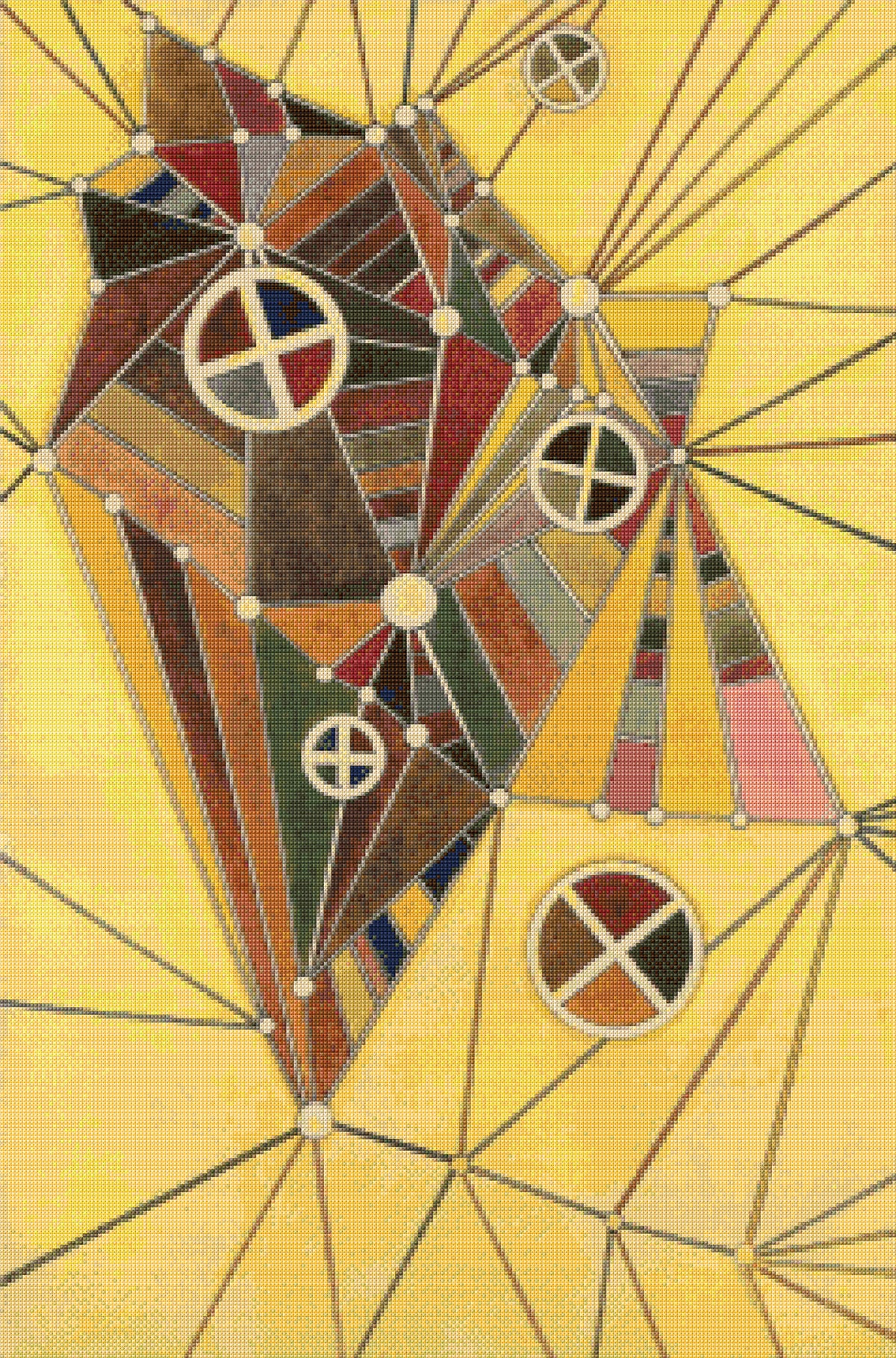 In the Network Kandinsky Cross Stitch Pattern