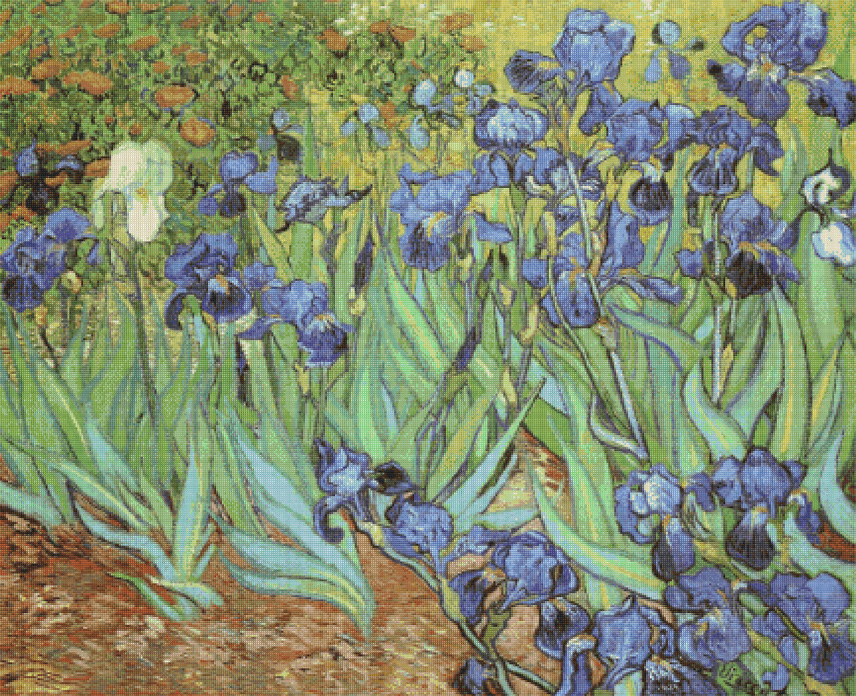 Irises – van Gogh Cross Stitch Pattern