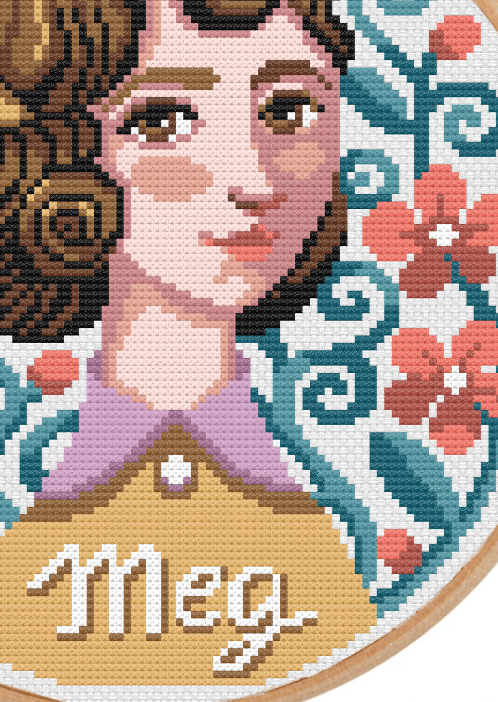 Little Women Jo, Meg, Amy & Beth March (Louisa May Alcott) Cross Stitch Pattern Bundle