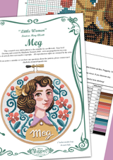 Little Women Jo, Meg, Amy & Beth March (Louisa May Alcott) Cross Stitch Pattern Bundle