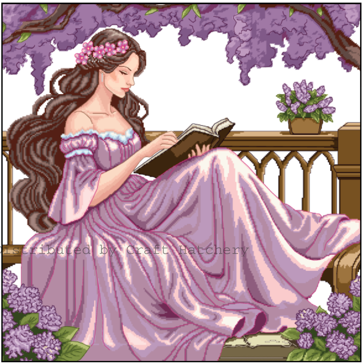 Lilac Verses Cross Stitch Pattern