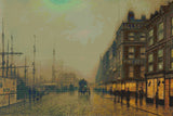 Liverpool Quay by Moonlight Grimshaw Cross Stitch Pattern