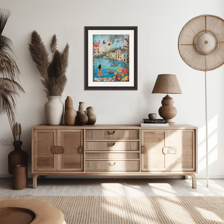 Mediterranean Harbor View Cross Stitch Pattern