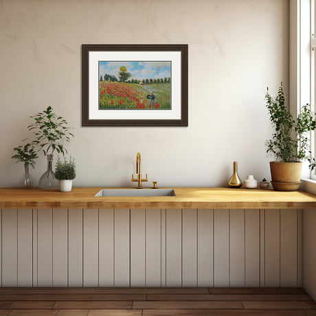 Poppies at Argenteuil Monet Cross Stitch Pattern