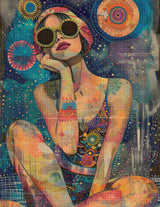 Psychedelic Summer Vibes Cross Stitch Pattern