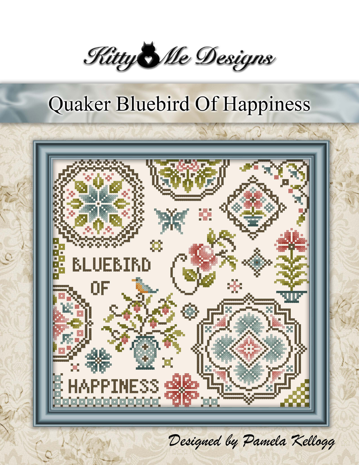 Quaker Bluebird Of Happiness Cross Stitch Pattern