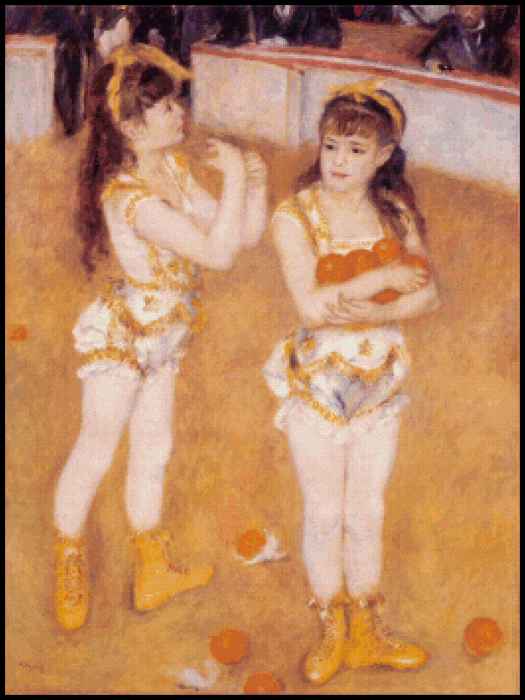 Jugglers at the Cirque Fernando Pierre Auguste Renoir Cross Stitch Pattern