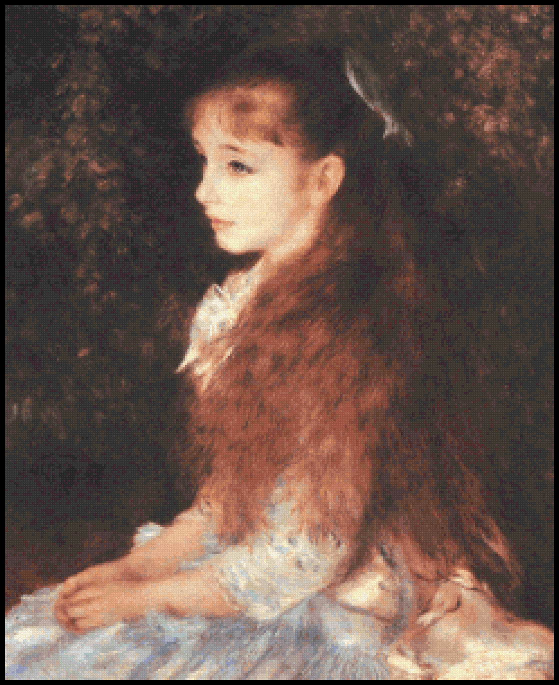 Irene Cahen d'Anvers Pierre Auguste Renoir Cross Stitch Pattern