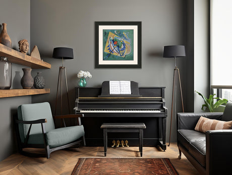 Red Oval Kandinsky Cross Stitch Pattern