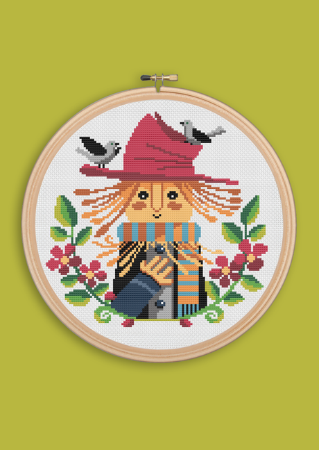 The Scarecrow The Wizard of Oz Cross Stitch Pattern