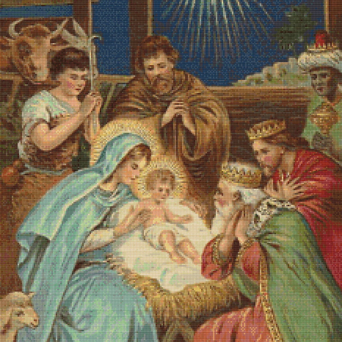 Scene at the Manger Cross Stitch Pattern – Craft Hatchery
