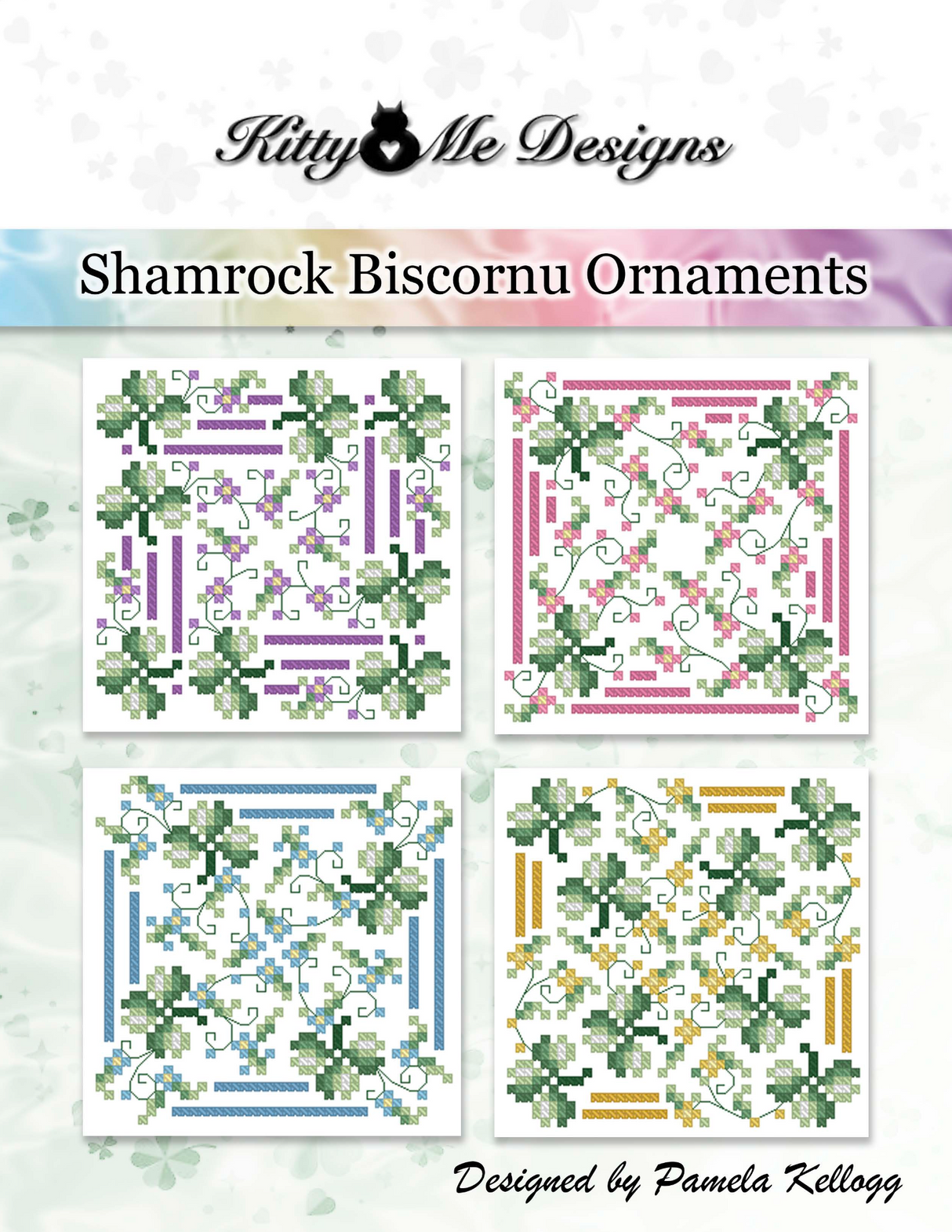 Shamrock Biscornu Cross Stitch Pattern
