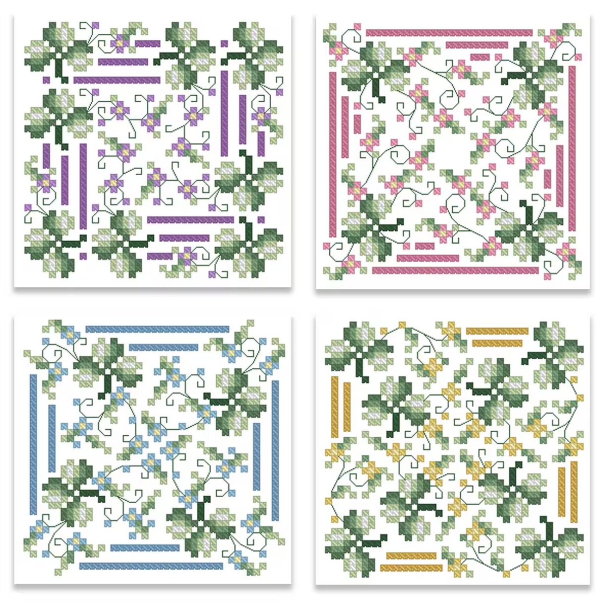 Shamrock Biscornu Cross Stitch Pattern