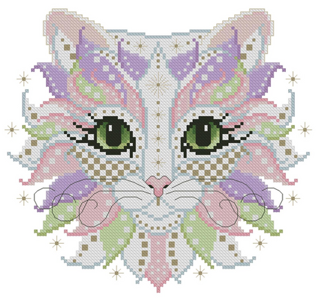 Colorful Cats Jubilee Cross Stitch Pattern