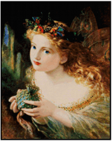 Take the Fair Face of Woman (larger) - Sophie Gengembre Anderson Cross Stitch Pattern
