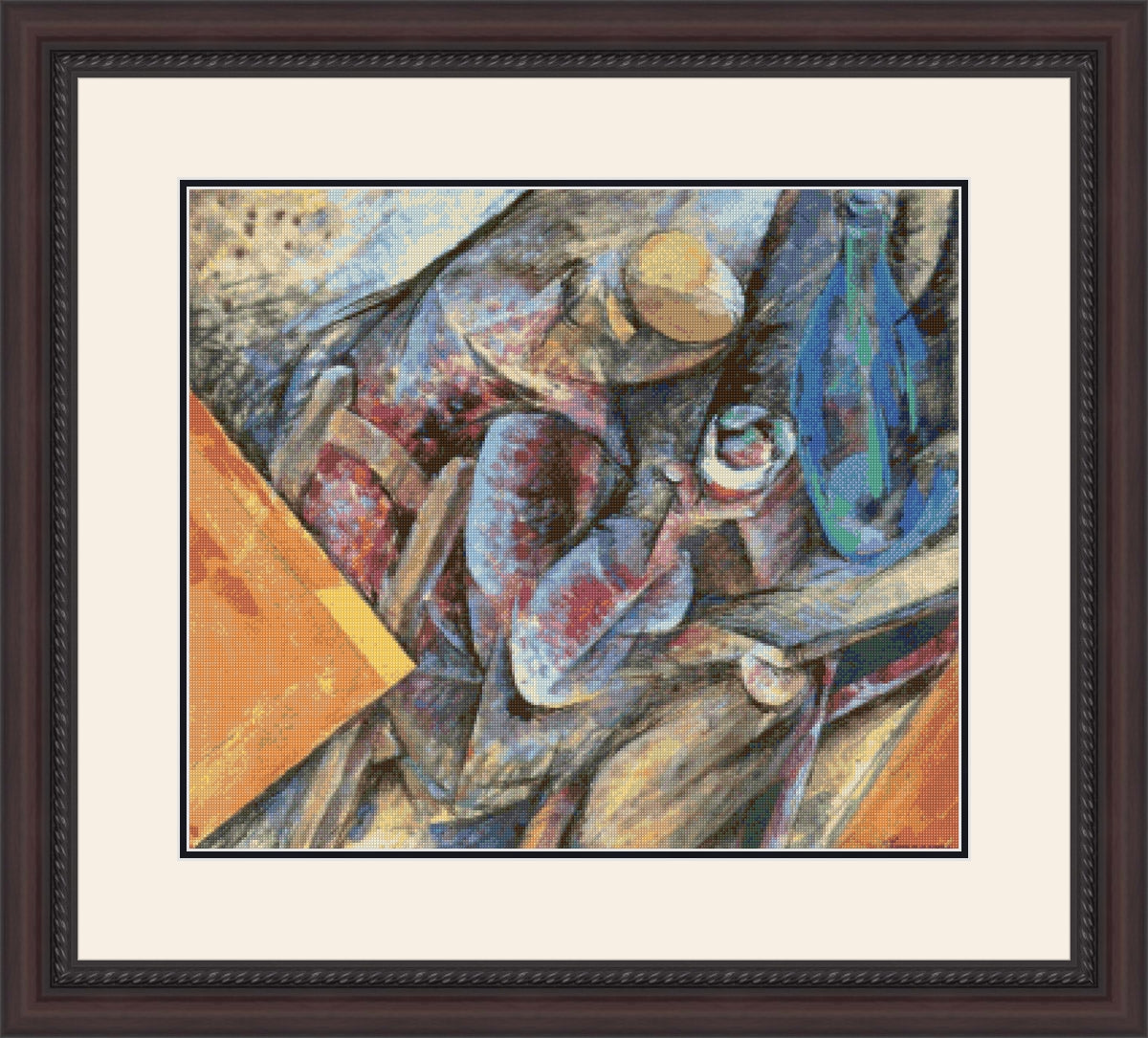 The Drinker (Study) – Boccioni Cross Stitch Pattern