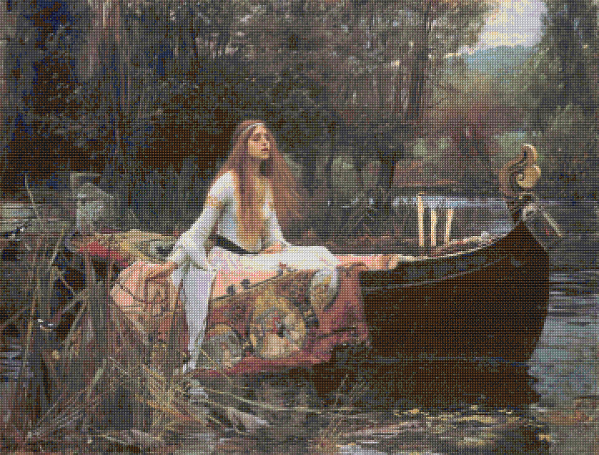 The Lady of Shalott Waterhouse Cross Stitch Pattern