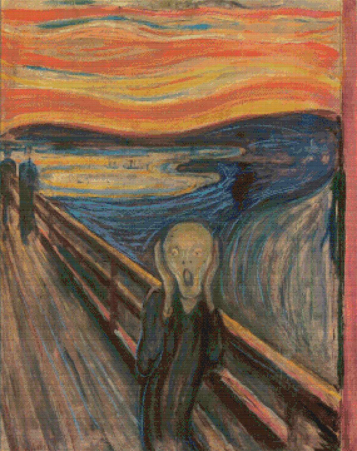 The Scream! - Munch Cross Stitch Pattern