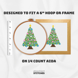 Trans Pride Christmas Tree Cross Stitch Pattern