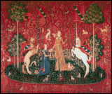 Lady with Unicorn Sense of Hearing Cross Stitch Pattern