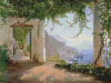 View to the Amalfi Coast Cross Stitch Pattern