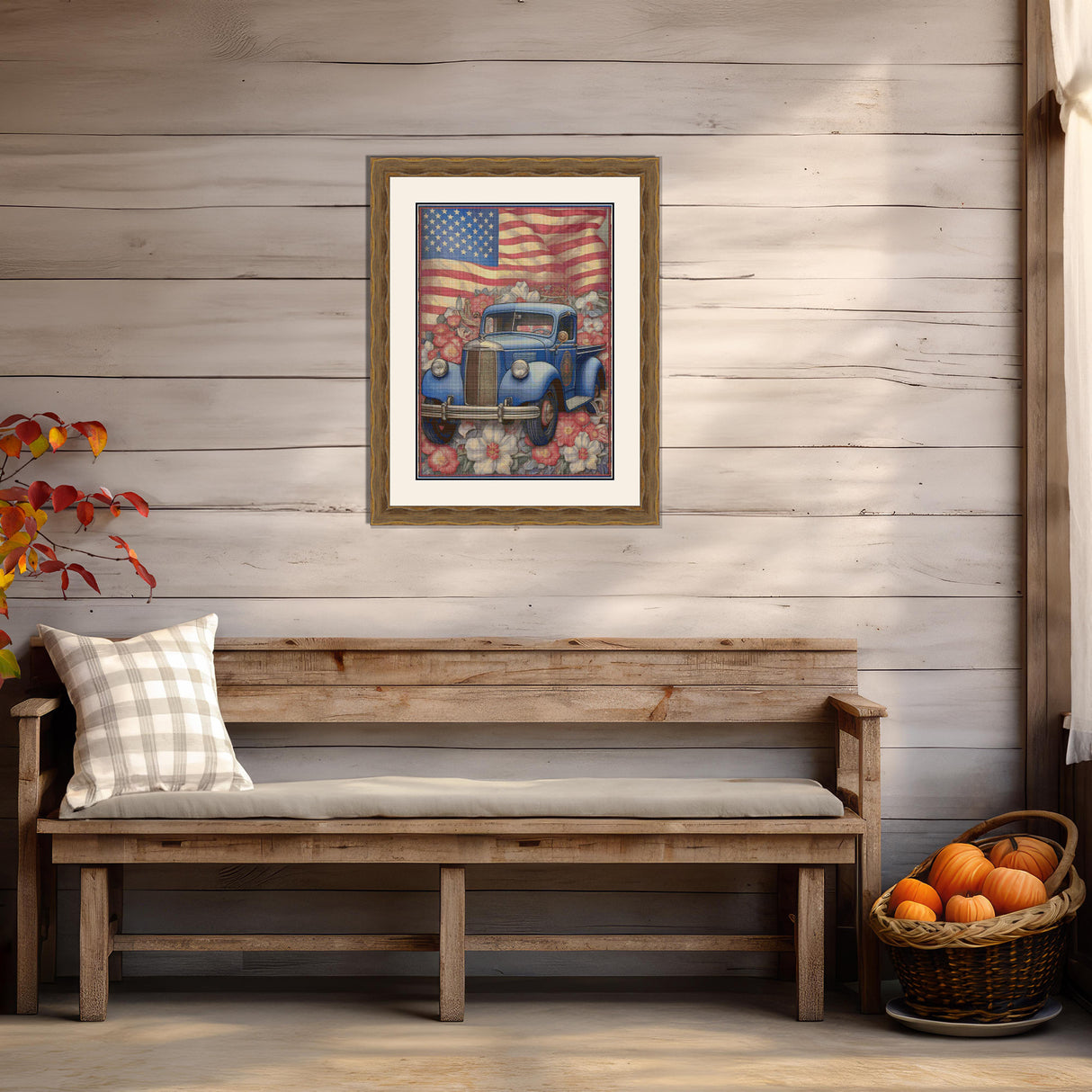 Vintage Americana Pickup Cross Stitch Pattern