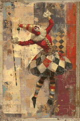 Vintage Circus Harlequin Cross Stitch Pattern