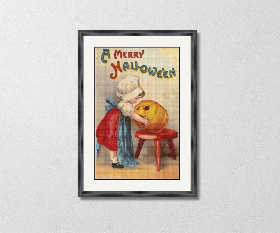 A Merry Halloween Cross Stitch Pattern