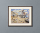 Late August Beach Aldeburgh Ravilious Cross Stitch Pattern