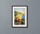 Amalfi Travel Poster Cross Stitch Pattern