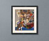 Horse Pipe and Red Flower Miro Cross Stitch Pattern