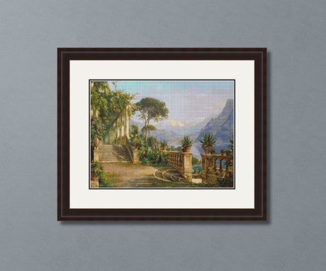 Lodge on Lake Como Aagaard Cross Stitch Pattern