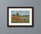 Poppies at Argenteuil Monet Cross Stitch Pattern