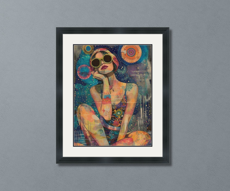 Psychedelic Summer Vibes Cross Stitch Pattern