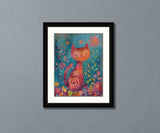 Serene Hippie Cat – Peaceful Boho Cross Stitch Pattern