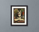 The Literary Victorian Cat Cross Stitch Pattern