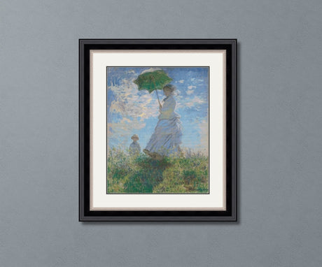 Woman with a Parasol and Her Son Monet Cross Stitch Pattern