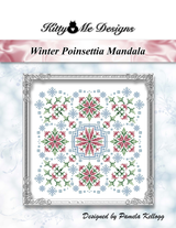 Winter Poinsettia Mandala Cross Stitch Pattern