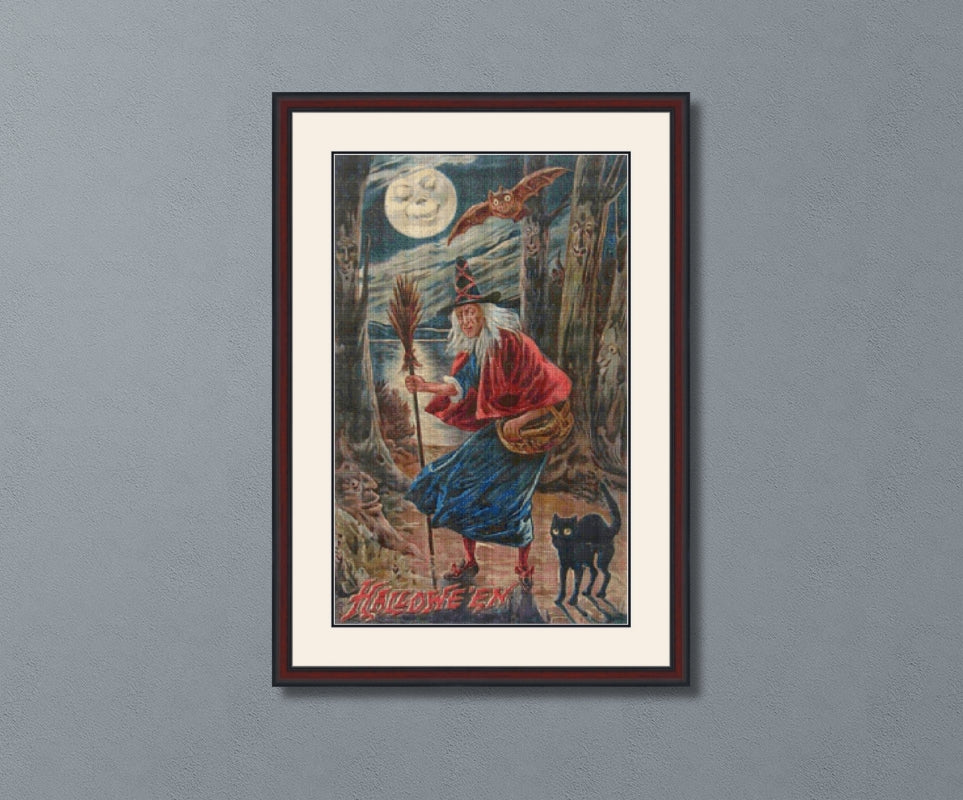 Witchy Greetings Cross Stitch Pattern