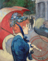 Woman with Umbrella Anquetin Cross Stitch Pattern