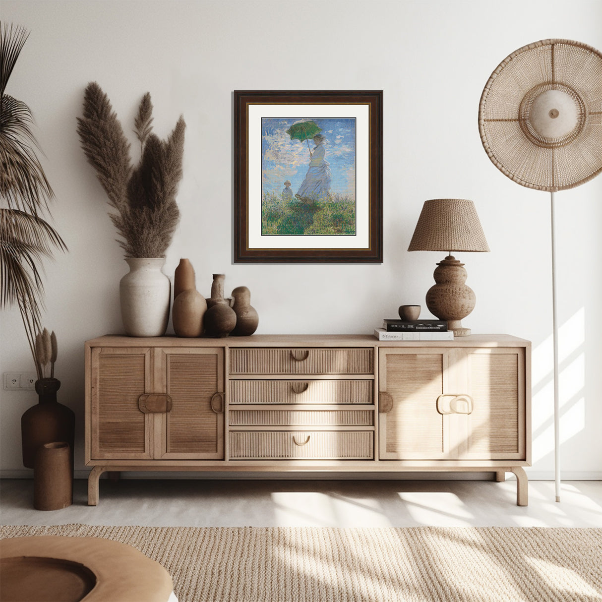 Woman with a Parasol and Her Son Monet Cross Stitch Pattern