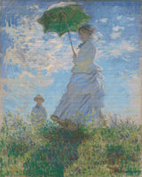 Woman with a Parasol and Her Son Monet Cross Stitch Pattern