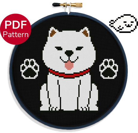 Akita Inu Cross Stitch Pattern