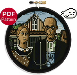 American Gothic Cross Stitch Pattern